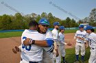 Baseball vs Babson  Wheaton College Baseball players celebrate their victory over Babson to win the NEWMAC Championship for the third year in a row. - (Photo by Keith Nordstrom) : Wheaton, baseball, NEWMAC